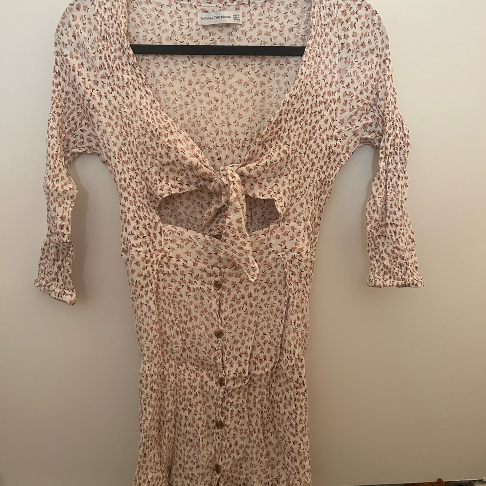 Floral Tie-Front Dress